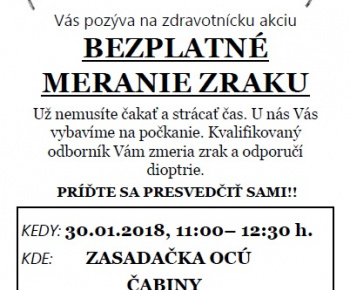 Aktuality / Bezplatné meranie zraku