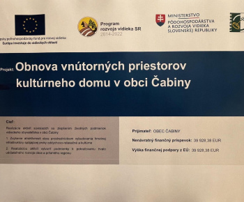 Projekty / Obnova vnútorných priestorov kultúrneho domu v obci Čabiny - foto